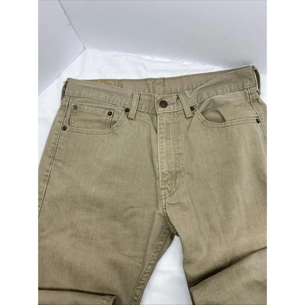 Levi’s 505 Regular Fit Men’s Jeans - Tan/Khaki - W33 L32 (Actual 32x30.5)